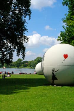 Asseekugel Münster Graffiti Herzballon