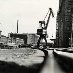 Münster Wandbild Hafen Münster historisch – Hochwertiger Stoffdruck aus Münster
