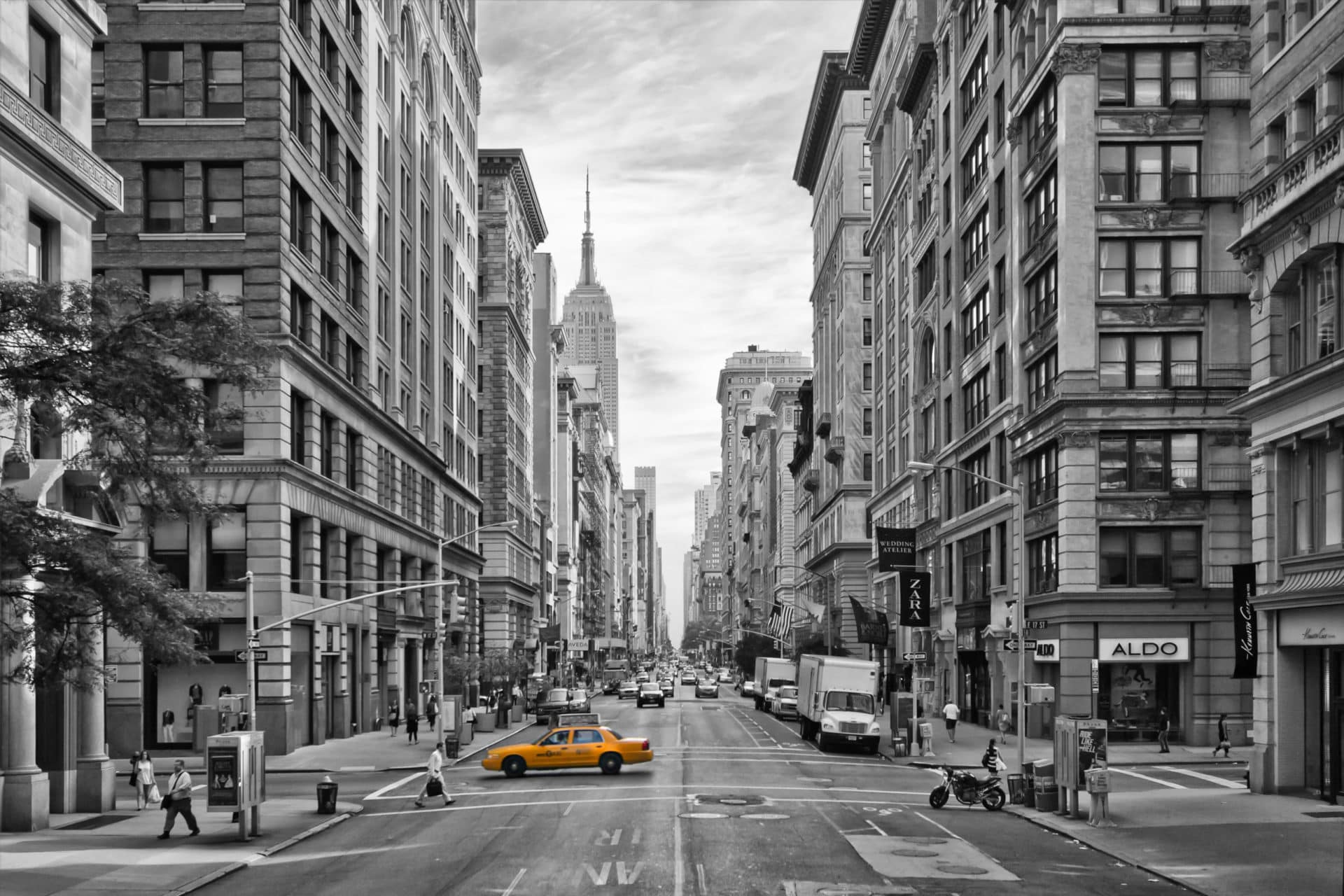 5th Avenue NYC Yellow Cab Feine Art