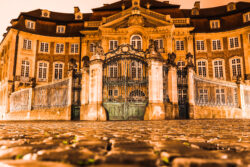 Morgenstimmung am Erbdrostenhof in Münster, fotografiert von Anna Hünker