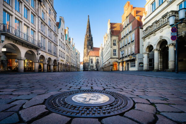 Prinzipalmarkt und St. Lamberti Kirche in Münster, fotografiert von Sascha Talke